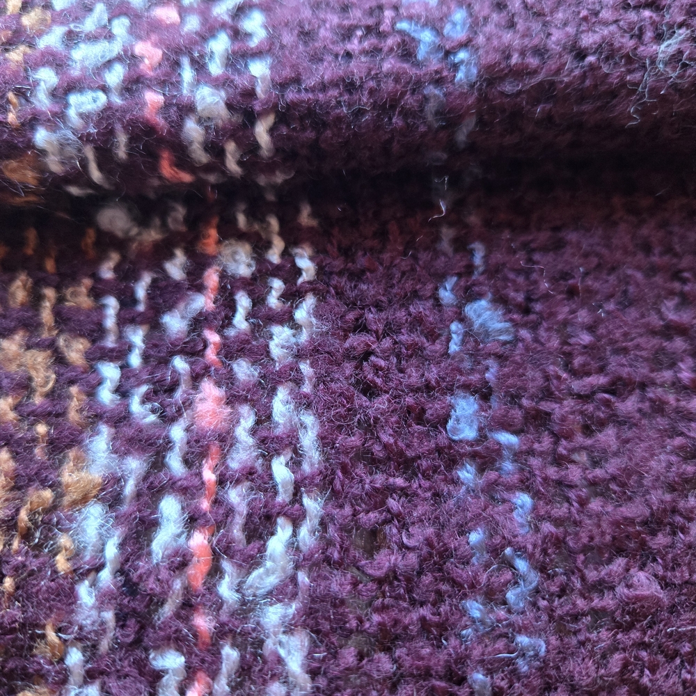 Kohl's Burgandy Multicolor Knit Scarf